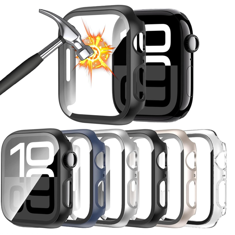 Jewelry Smart Watches - กระจกนิรภัย + กรณีสําหรับ Apple Watch 44