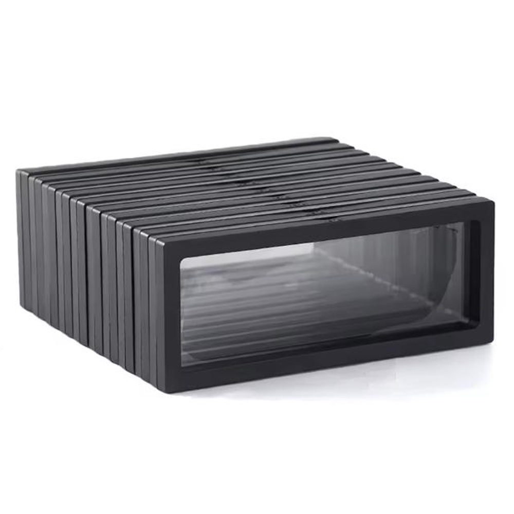Watch Display Box - สีดำ 10 ชิ้น, ชั้นวางโชว์แบบลอยตัวโปร่งใส, กล่องเก็บของแบบลอยตัว, กล่องโชว์เครื่องประดับ,