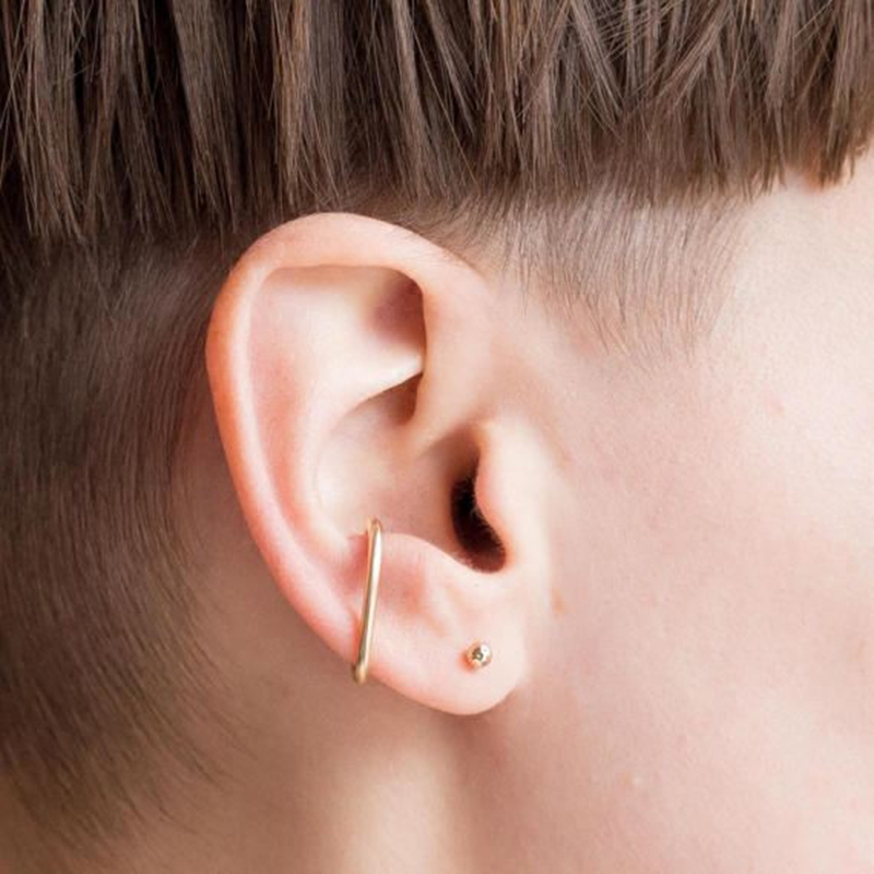 Ear Cuff No Piercing - 925 เงินปลอมคลิปต่างหูทองเครื่องประดับทําด้วยมือปลอมเจาะหูข้อมือทอง Brincos Oorbellen ต่างหูสําหรับผู้หญิง