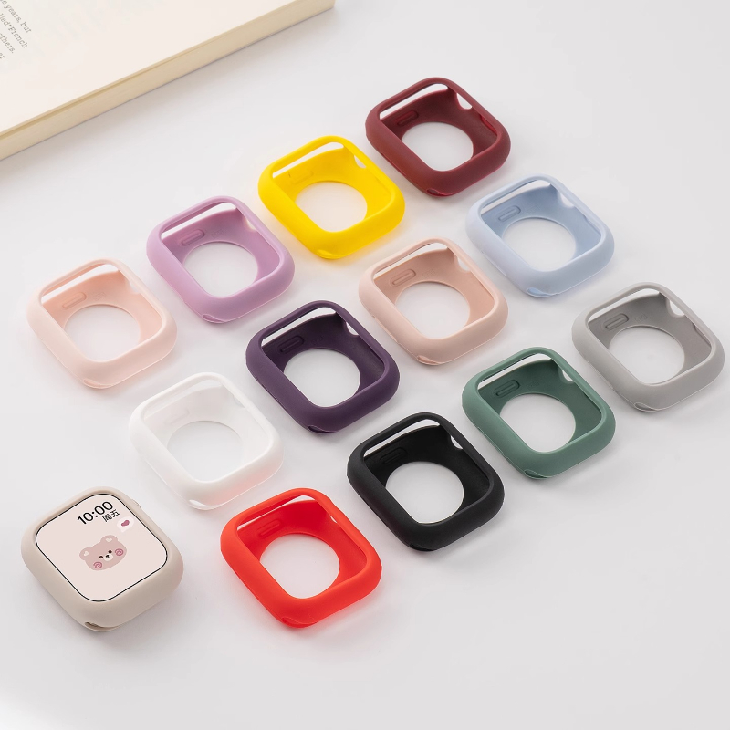 Jewelry Smart Watches - เคสซิลิโคนสำหรับแอปเปิ้ลวอทช์ 11-10 46 มม.42/38/40/44/41/45 มม.อุปกรณ์เสริมกันชนป้องกันฝาครอบไอวอช ซีรีส์