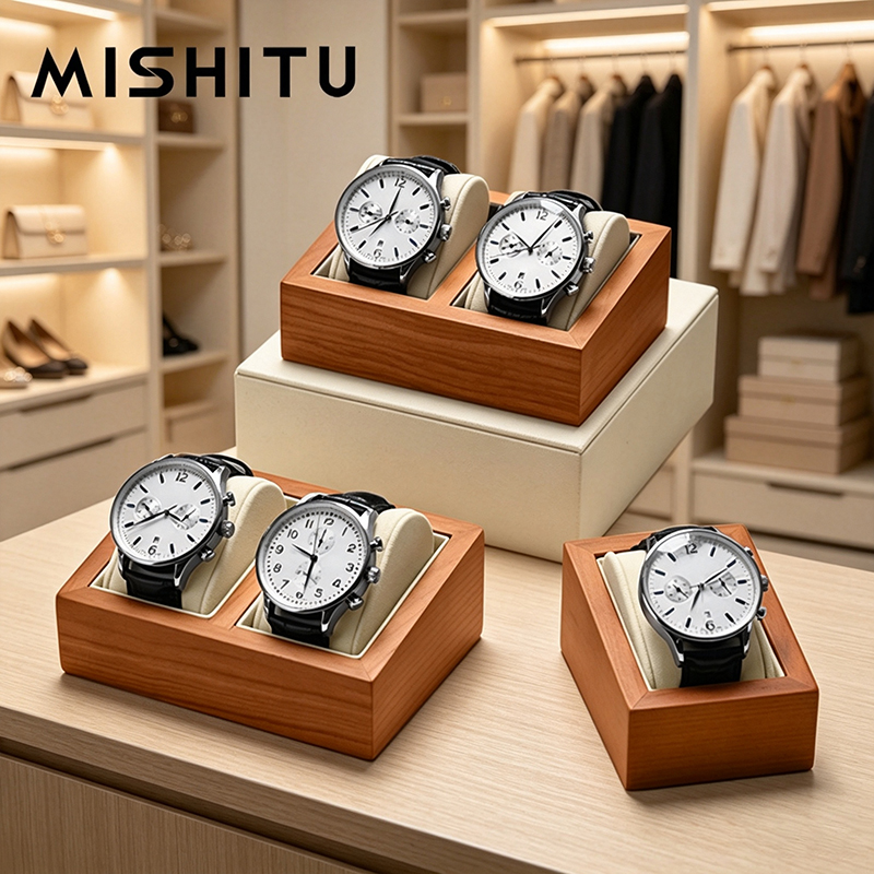 Jewelry Watches Men - กล่องเก็บนาฬิกาข้อมือไม้แท้ MISHITU สำหรับผู้ชาย กล่องจัดเก็บนาฬิกาข้อมือแบบ 1/2 ช่อง