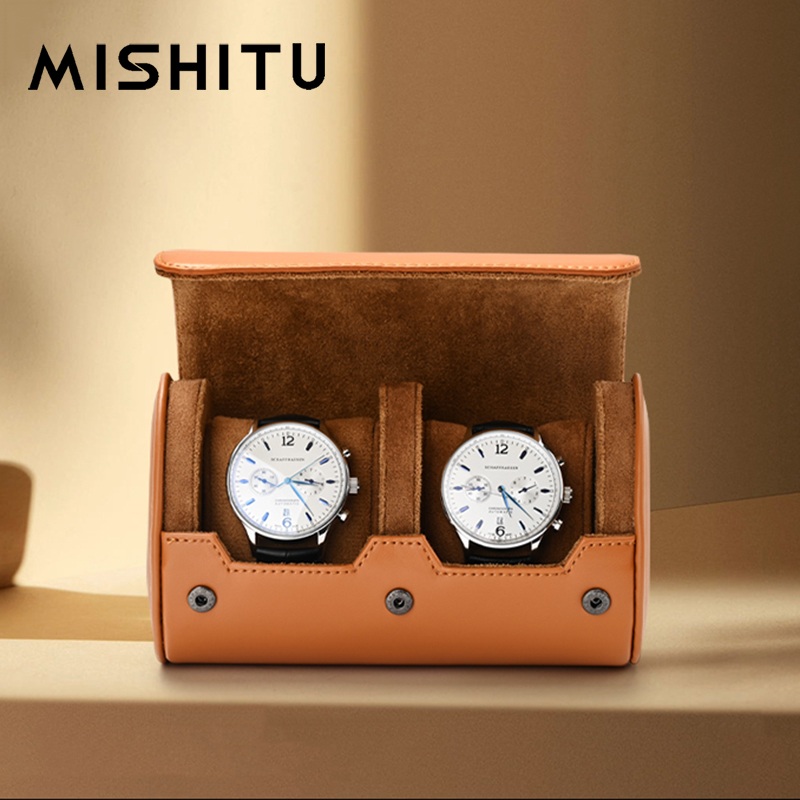 Jewelry Watches Men - MISHITU 1/2/3-Slot นาฬิกาม้วนกระเป๋าเดินทางแบบพกพา Vintage หนังนาฬิกากล่องเก็บกระเป๋านาฬิกาผู้ชายของขวัญ