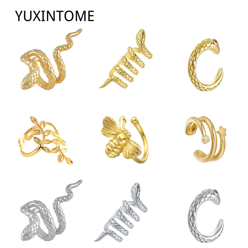 Ear Cuff No Piercing - 1PC ชุบ 24K Gold Vintage Creative