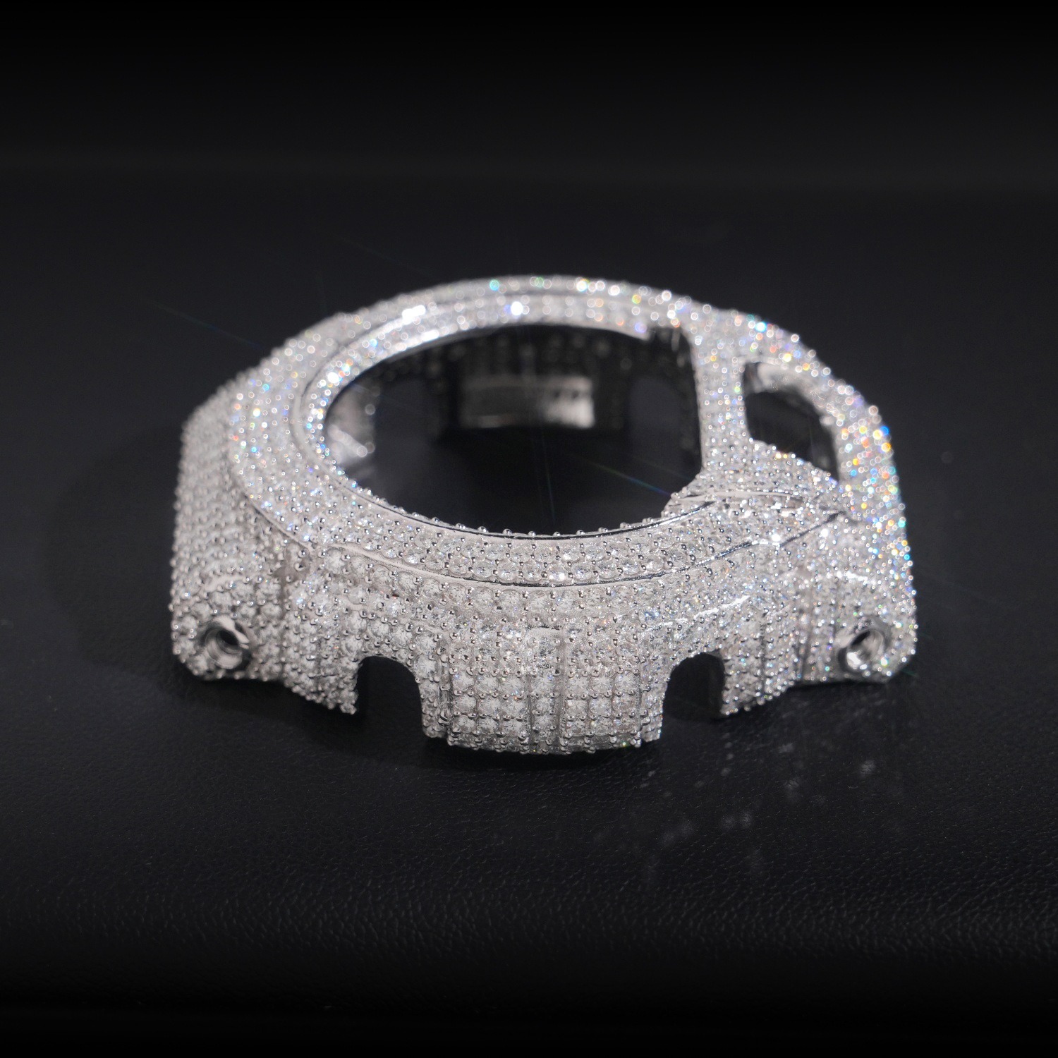 Jewelry Watches Men - เคสนาฬิกาฮิปฮอปสุดหรู: ประดับด้วยโมอิสซาไนต์คุณภาพพรีเมียม ตัวเลือกสีทอง โรสโกลด์ และสีเงิน เครื่องประดับสุดยอดสำหรับผู้ชาย