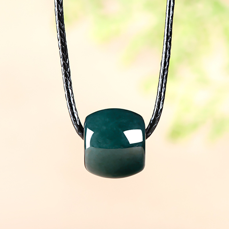 Jewelry & Watches Sp Z Oo Ul Frezerów 3 - จี้สร้อยคอหยกพม่าแท้สีน้ำเงินเข้ม ลวดลายทางน้ำ พร้อมใบรับรองของแท้