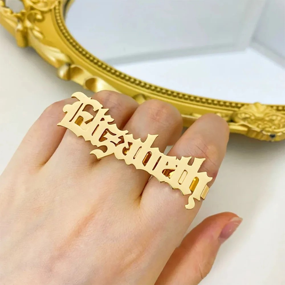 CUSTOM ชื่อแหวนผู้หญิง Knuckle - Statement Cocktail Ring บทวิจารณ์และราคา