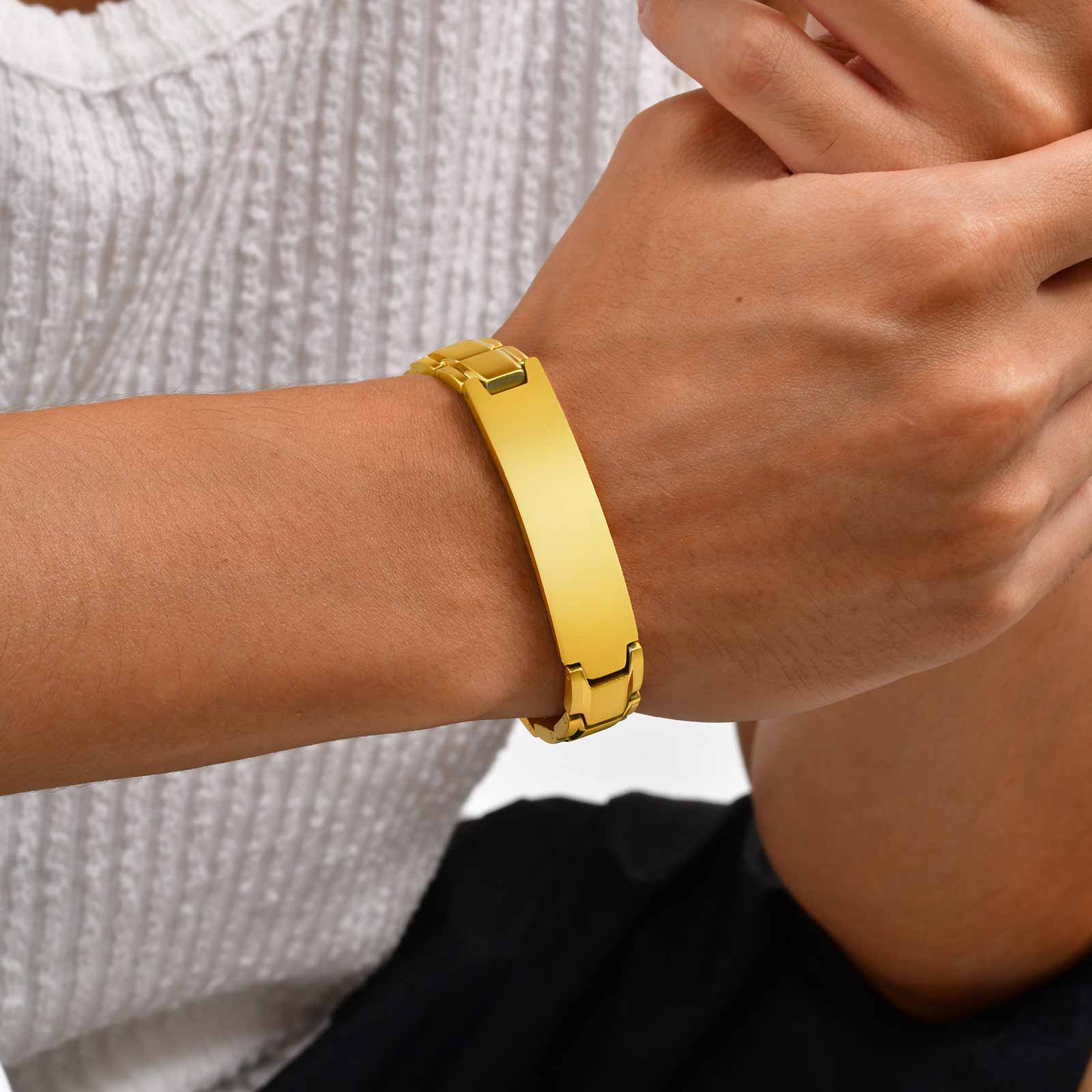 กำไลสลักชื่อแบบกำหนดเองสำหรับผ - Jewelry Watches Men บทวิจารณ์และราคา