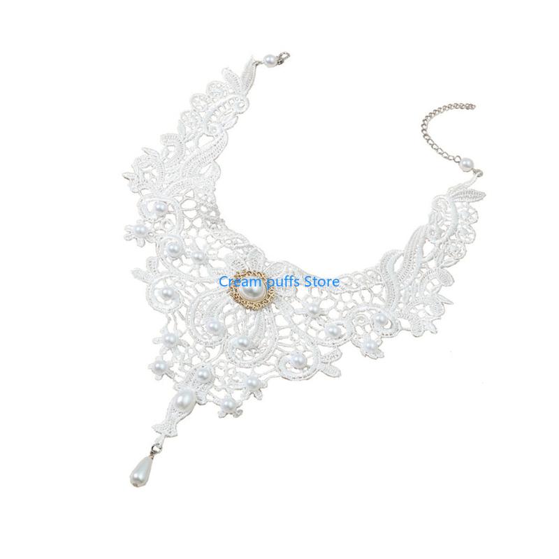 50LE ลูกไม้สร้อยคอ Choker Goth - Crystal Choker Necklace บทวิจารณ์และราคา