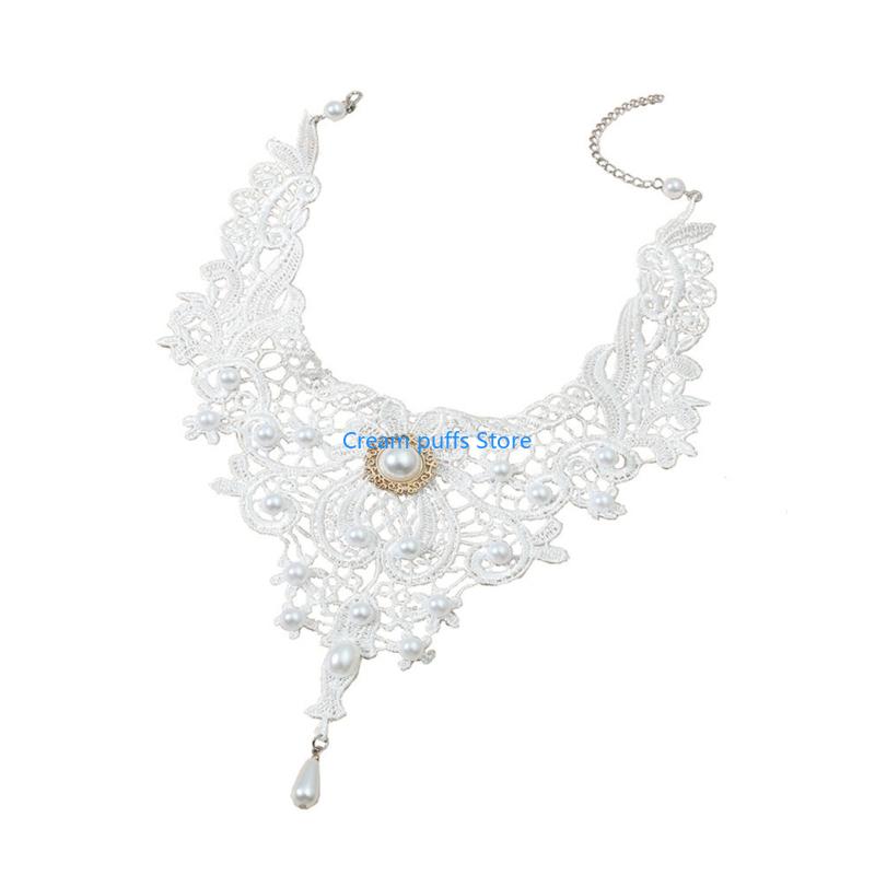 50LE ลูกไม้สร้อยคอ Choker Goth - Crystal Choker Necklace บทวิจารณ์และราคา