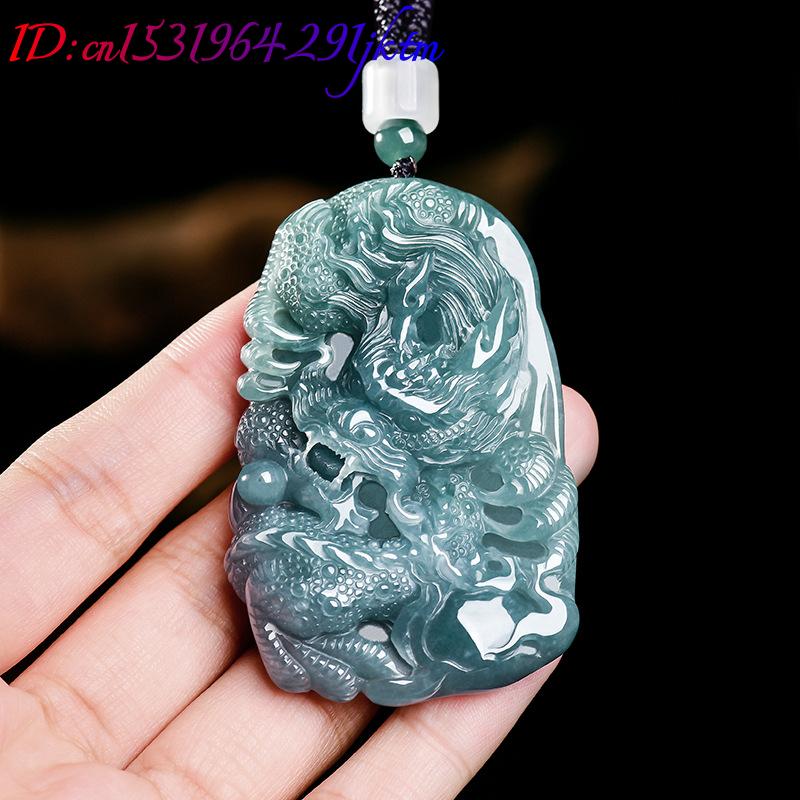 หยกพม่าธรรมชาติจี้มังกรสร้อยคอ - Jewelry & Watches Sp Z Oo Ul Frezerów 3 บทวิจารณ์และราคา