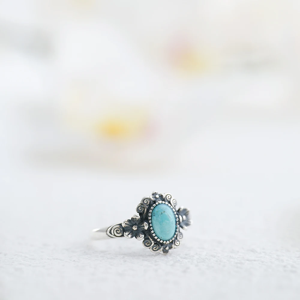 แหวนเงินแท้ 925 วินเทจ ประดับด - Birthstone Ring Set บทวิจารณ์และราคา