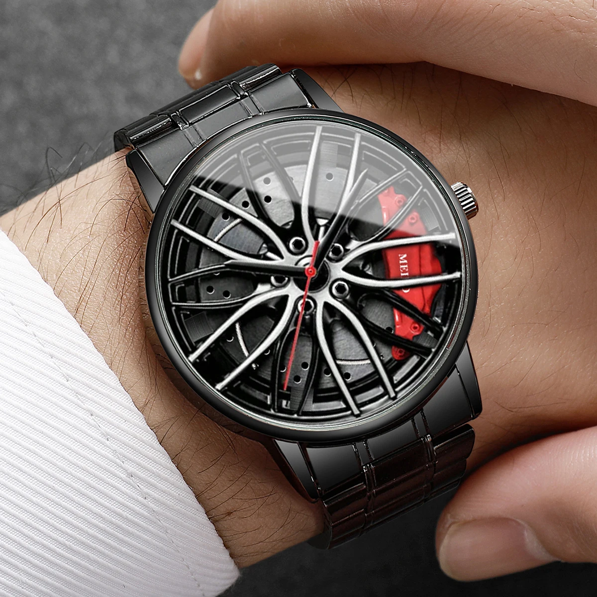 นาฬิกาข้อมือแฟชั่นผู้ชายลายล้อ - Jewelry Watch Making บทวิจารณ์และราคา