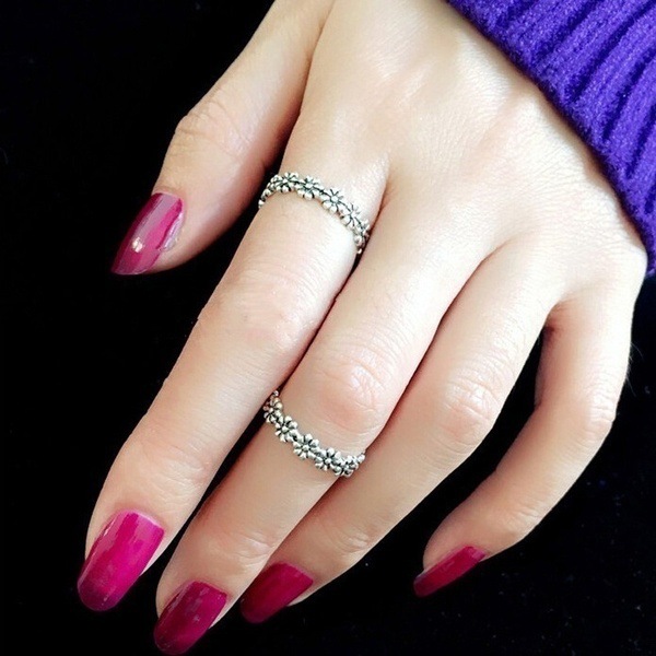 แหวนเงินแท้ 925 สไตล์วินเทจ ลา - Statement Cocktail Ring บทวิจารณ์และราคา