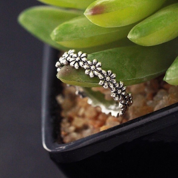 แหวนเงินแท้ 925 สไตล์วินเทจ ลา - Statement Cocktail Ring บทวิจารณ์และราคา