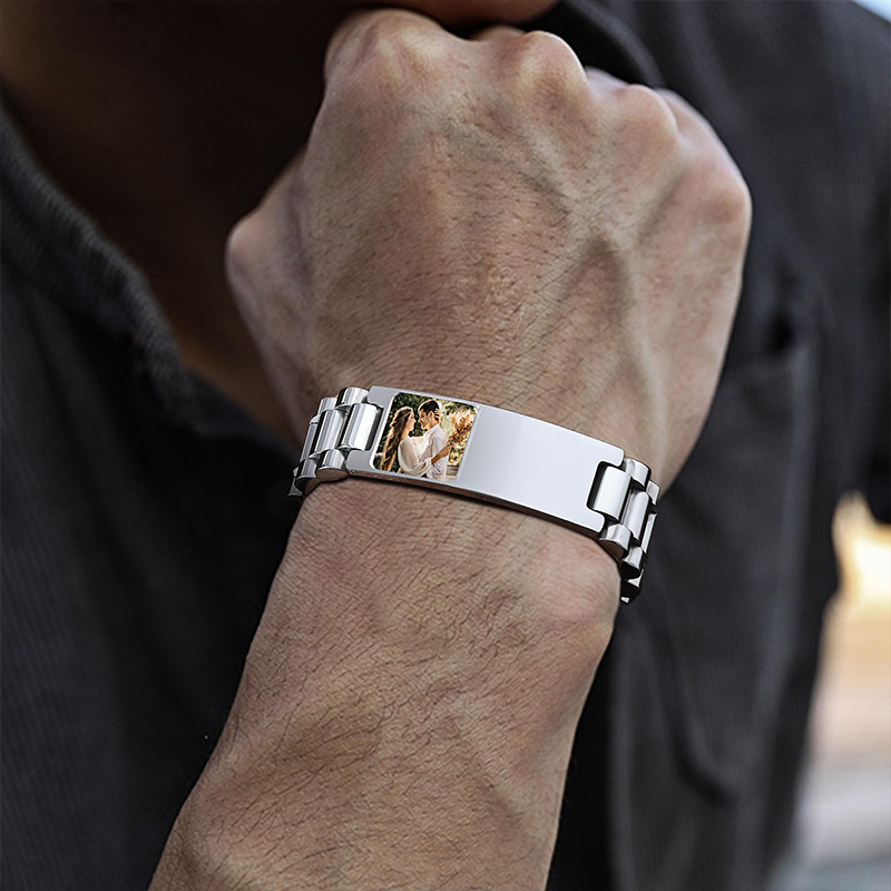 ภาพที่กําหนดเองข้อความสร้อยข้อ - Jewelry Watches Men บทวิจารณ์และราคา