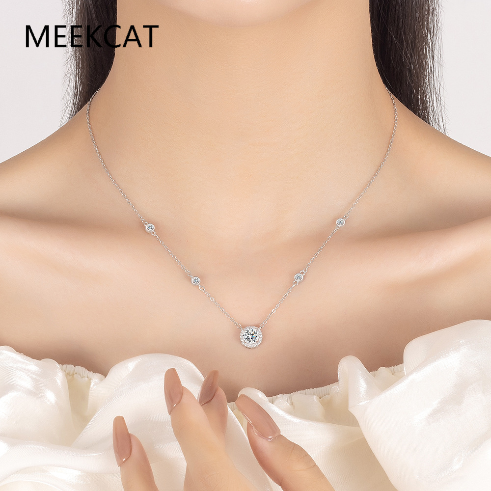 สร้อยคอโมอิสซาไนต์ 1/2/3 กะรัต - Crystal Choker Necklace บทวิจารณ์และราคา