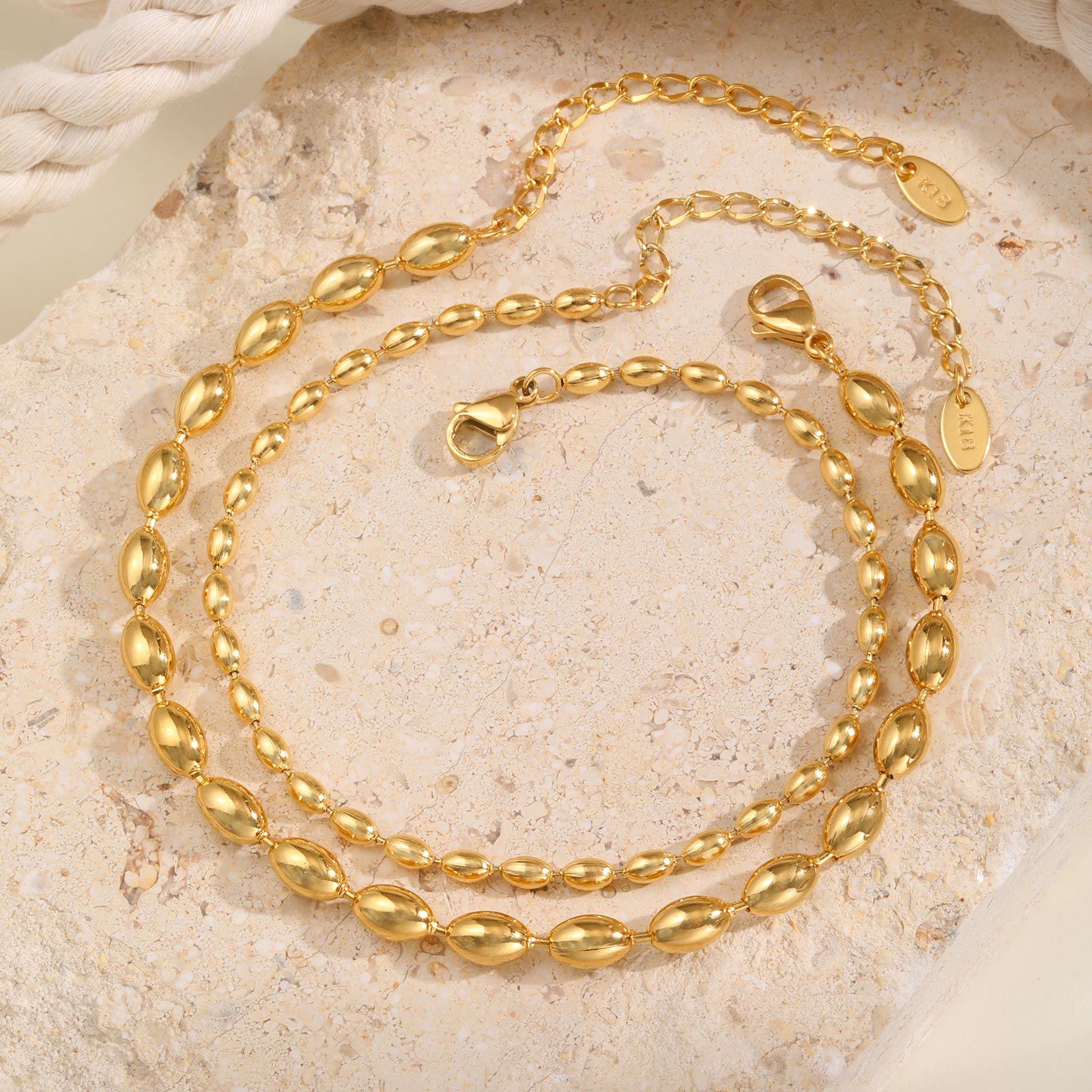 สแตนเลสรักบี้ลูกปัดสร้อยข้อเท้ - Jc Jewelry & Watches บทวิจารณ์และราคา