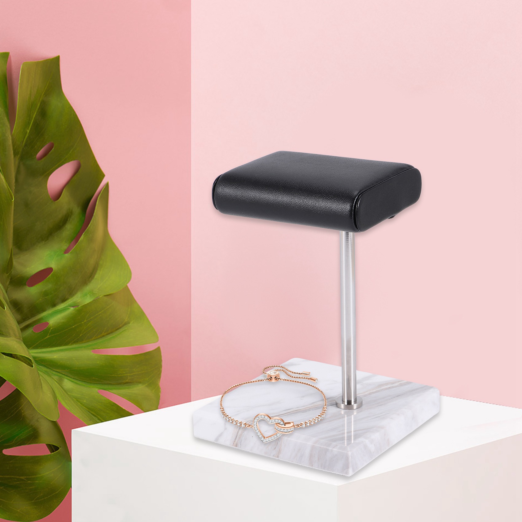 แท่นวางนาฬิกาหินอ่อนสีขาว ABQR - Watches & Jewelry Tsukiu บทวิจารณ์และราคา