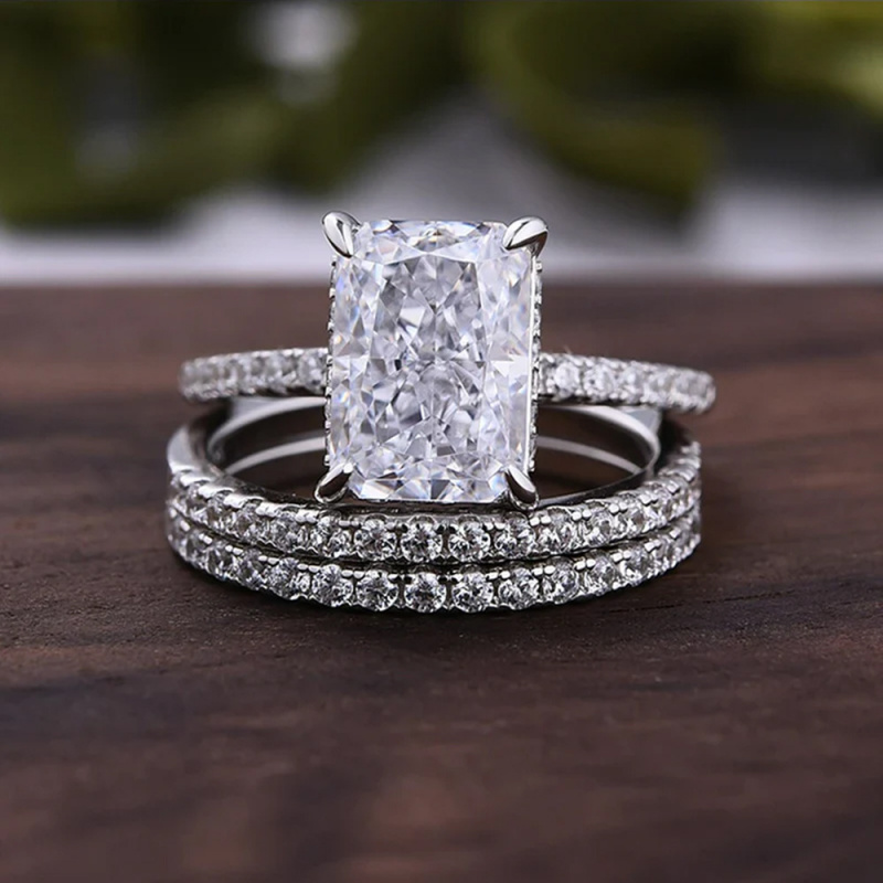 แหวนชุดประดับมอสซาไนต์รูปดอกไม - Moissanite Ring บทวิจารณ์และราคา