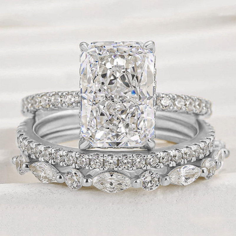 แหวนชุดประดับมอสซาไนต์รูปดอกไม - Moissanite Ring บทวิจารณ์และราคา