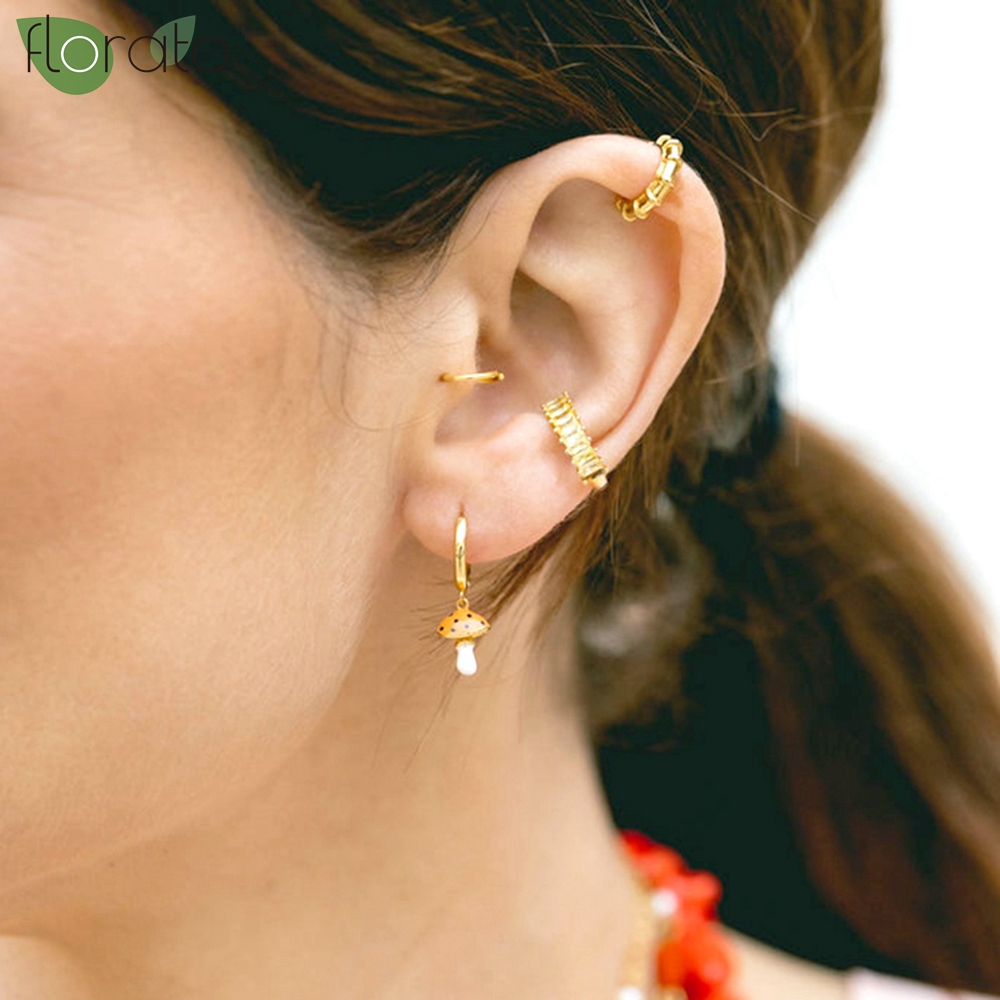 ต่างหูหนีบแบบไม่ต้องเจาะหู ชุบ - Ear Cuff No Piercing บทวิจารณ์และราคา