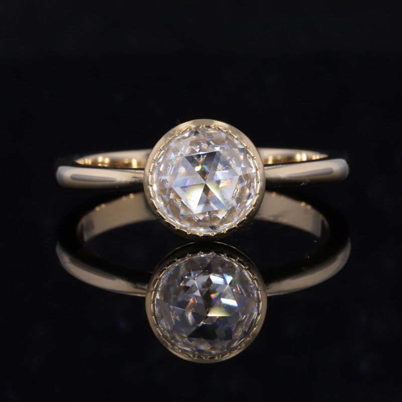 แหวนหมั้นทองคําขาว 10k 7.5 มม. - Moissanite Ring บทวิจารณ์และราคา