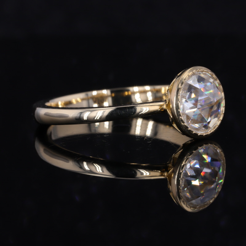 แหวนหมั้นทองคําขาว 10k 7.5 มม. - Moissanite Ring บทวิจารณ์และราคา
