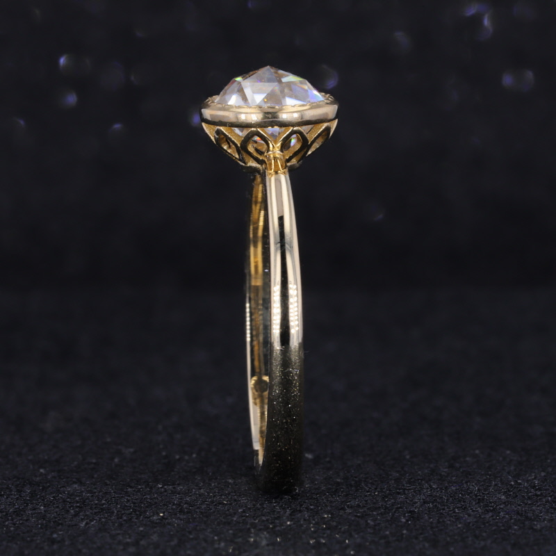 แหวนหมั้นทองคําขาว 10k 7.5 มม. - Moissanite Ring บทวิจารณ์และราคา