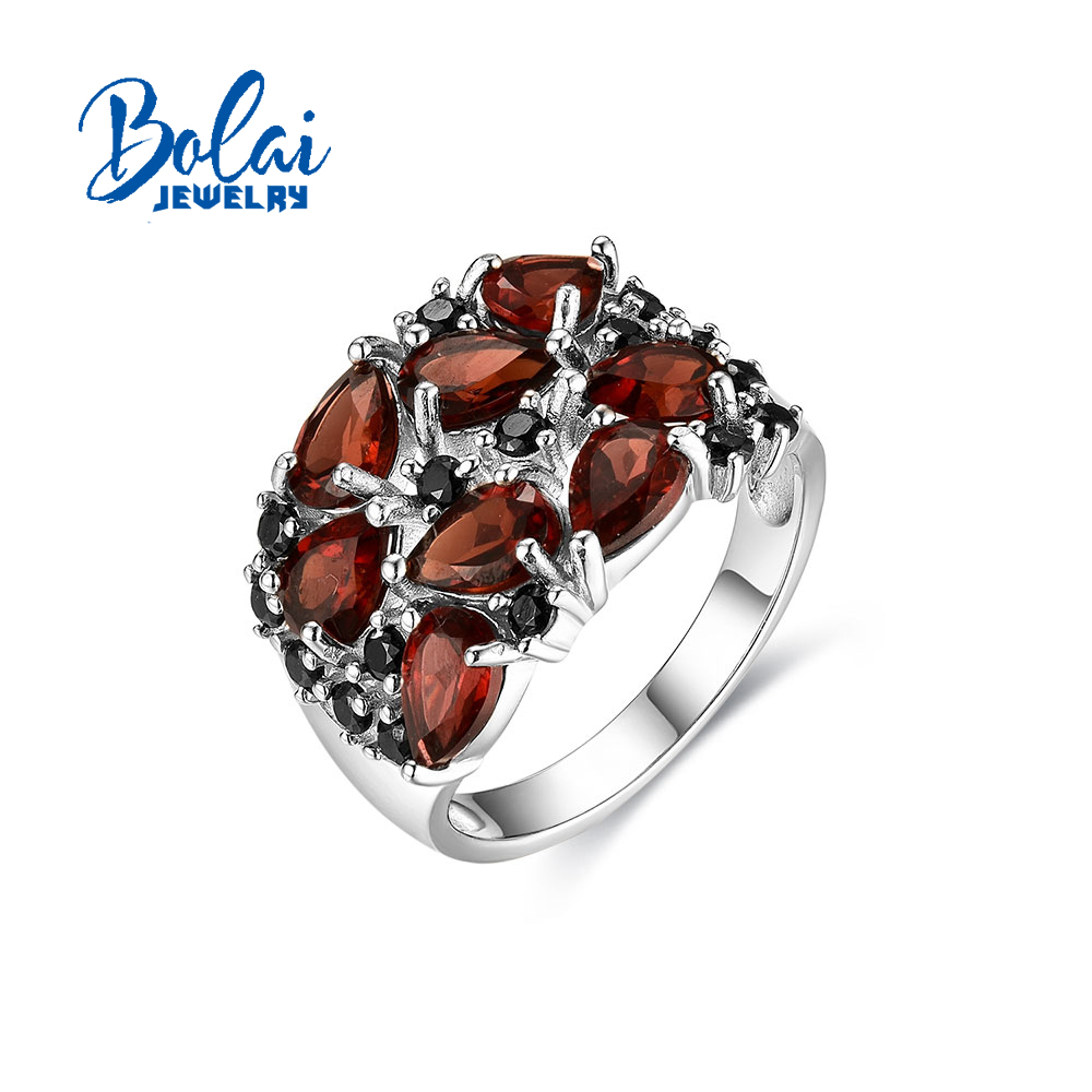 แหวนพลอยการ์เน็ตธรรมชาติ ดีไซน - Birthstone Ring Set บทวิจารณ์และราคา