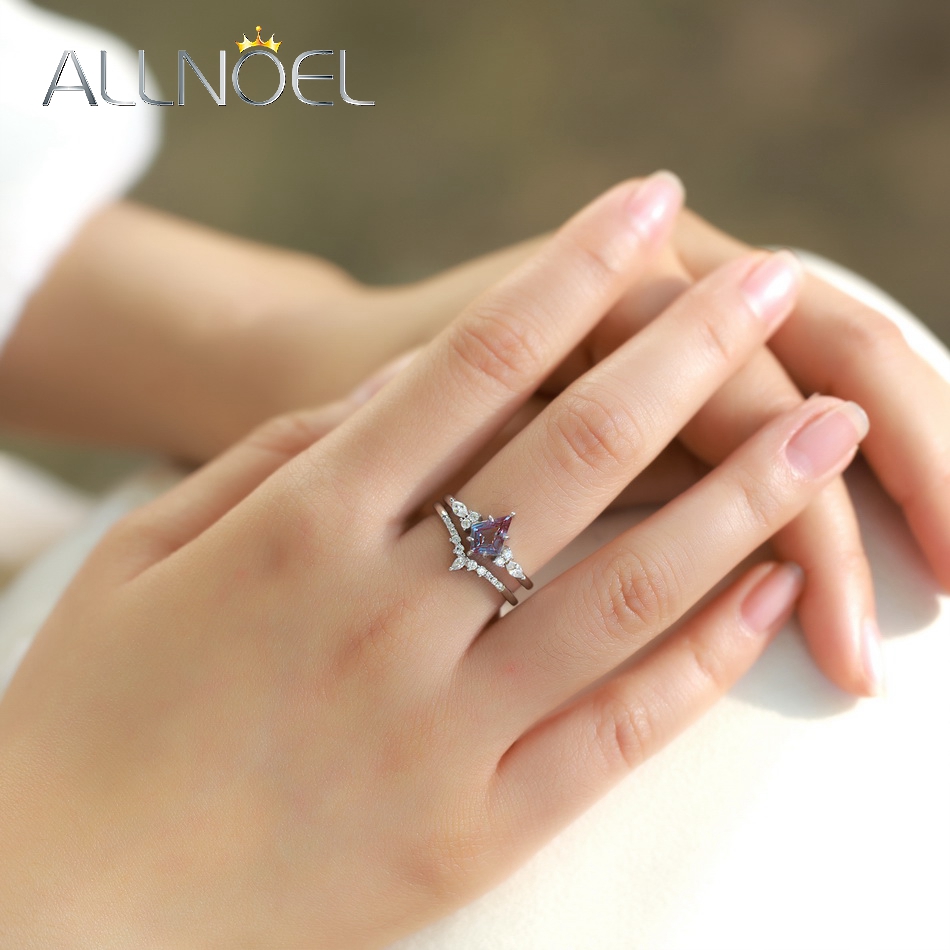 ALLNOEL Kite Cut 0.91ct Alexan - Birthstone Ring Set บทวิจารณ์และราคา