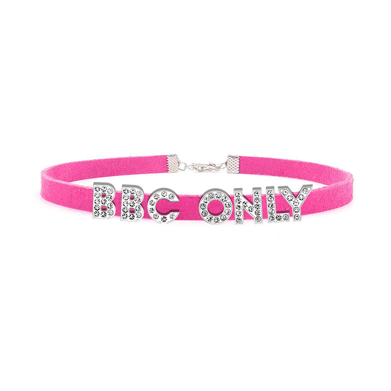 Rhinestone Letter BBC เท่านั้น - Crystal Choker Necklace บทวิจารณ์และราคา