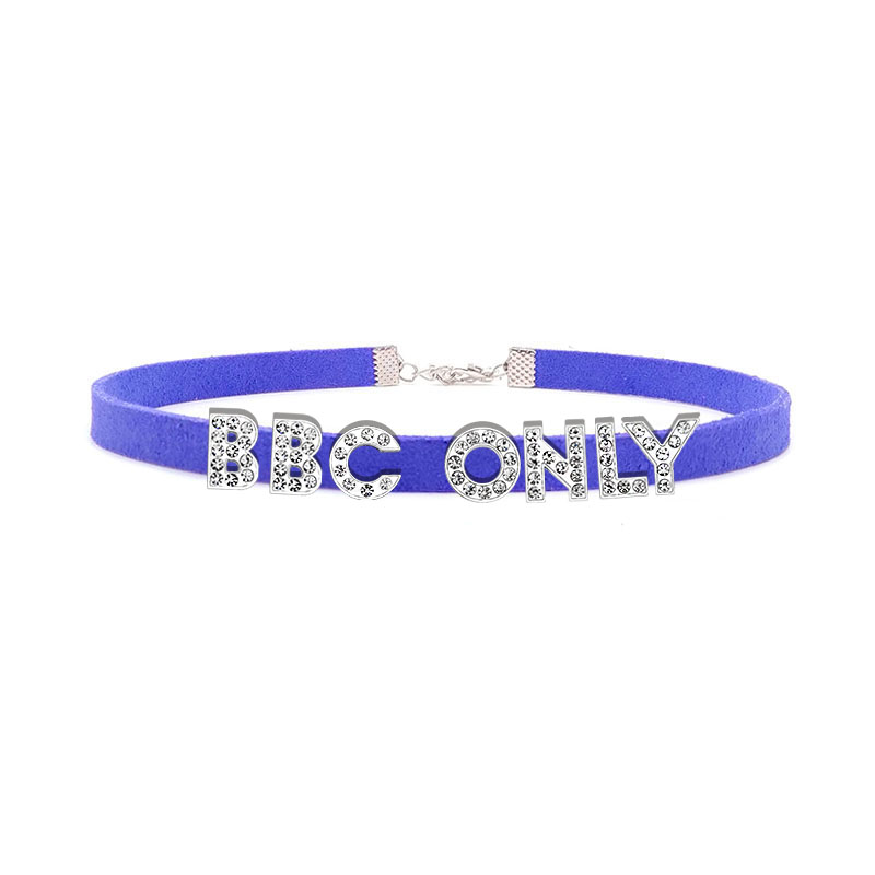 Rhinestone Letter BBC เท่านั้น - Crystal Choker Necklace บทวิจารณ์และราคา