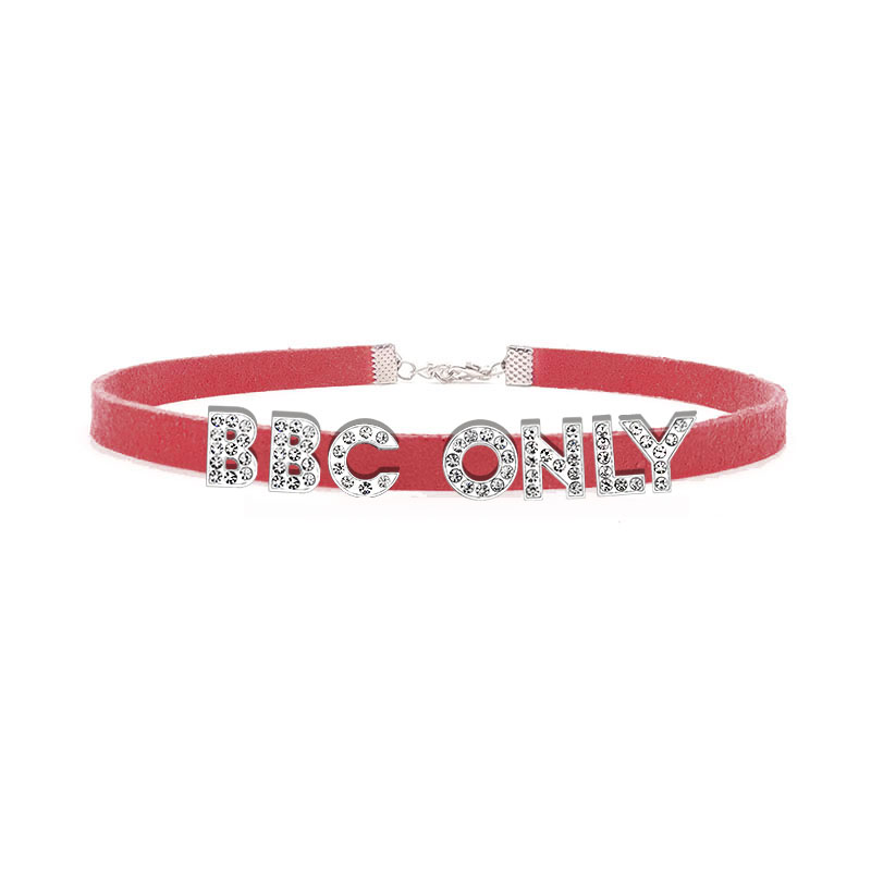 Rhinestone Letter BBC เท่านั้น - Crystal Choker Necklace บทวิจารณ์และราคา