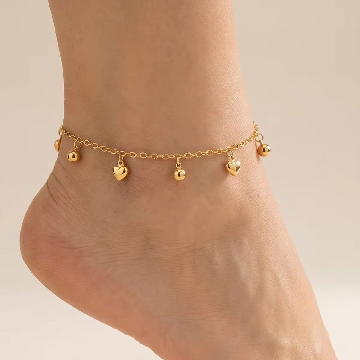 สร้อยข้อเท้ารูปหัวใจประดับลูกป - Jc Jewelry & Watches บทวิจารณ์และราคา