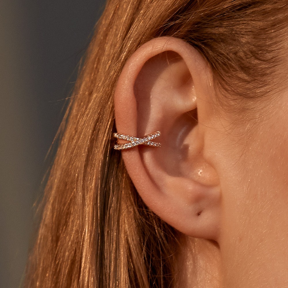 ต่างหูหนีบคริสตัลสไตล์เกาหลีสำ - Ear Cuff No Piercing บทวิจารณ์และราคา