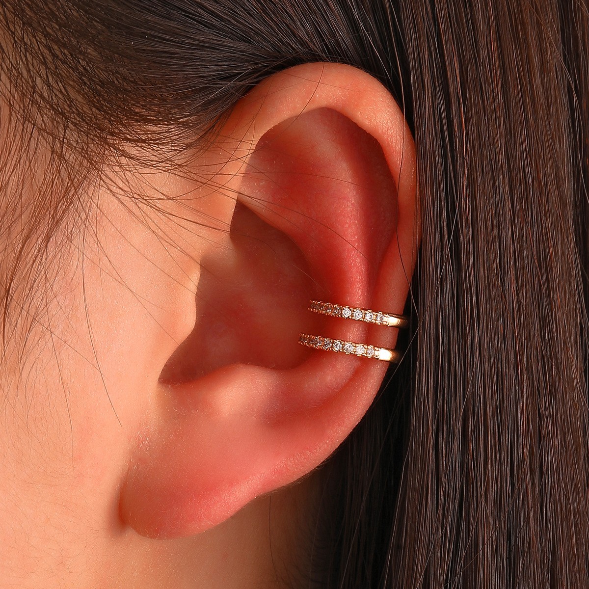 ต่างหูหนีบคริสตัลสไตล์เกาหลีสำ - Ear Cuff No Piercing บทวิจารณ์และราคา