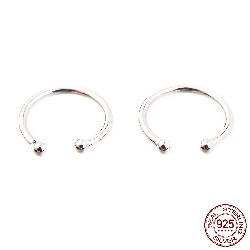 ต่างหูแบบห่วงเงินแท้ 925 ชุบโร - Sterling Silver Ring บทวิจารณ์และราคา