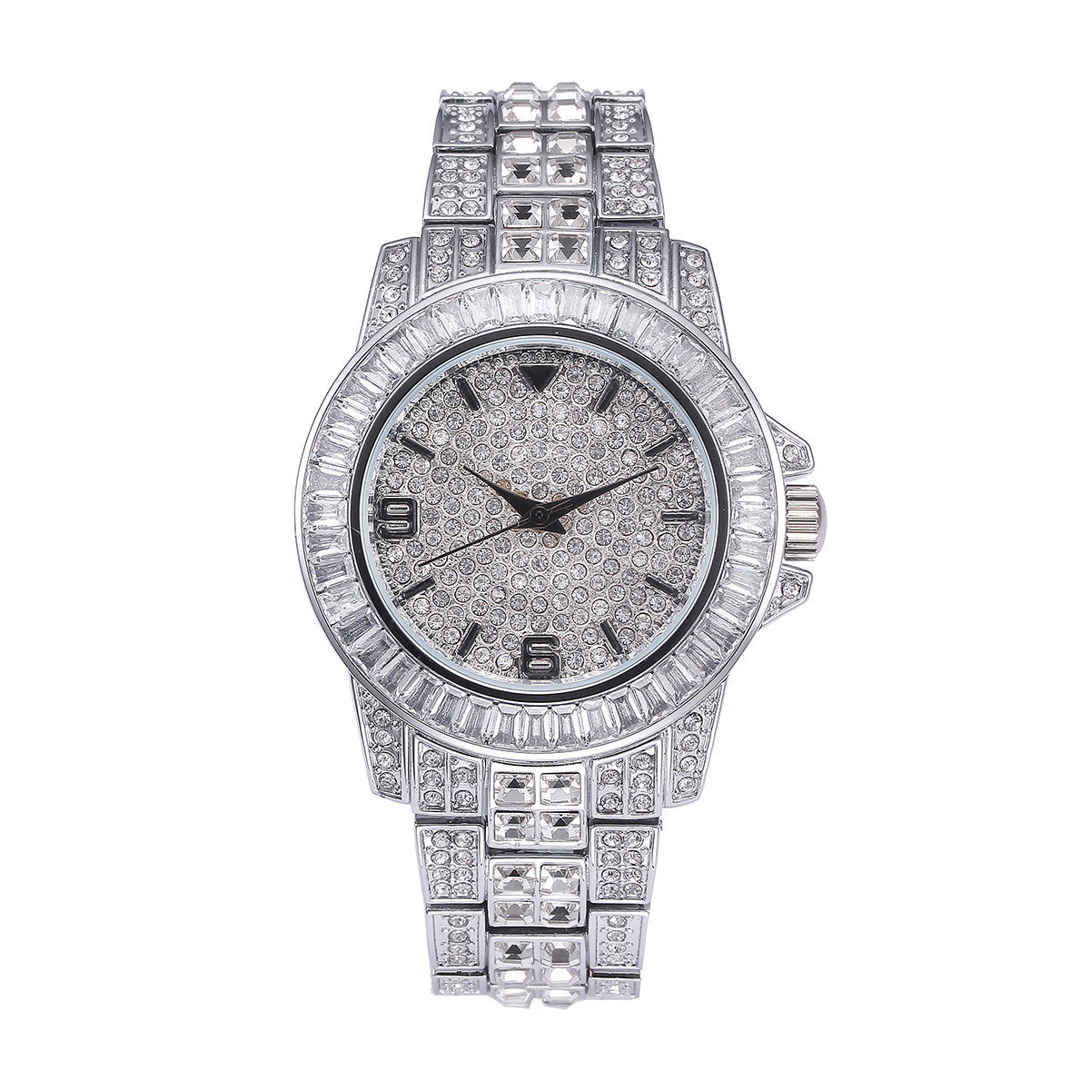 นาฬิกาควอตซ์หรูหราประดับเพชรเต - Jewelry Watches Men บทวิจารณ์และราคา