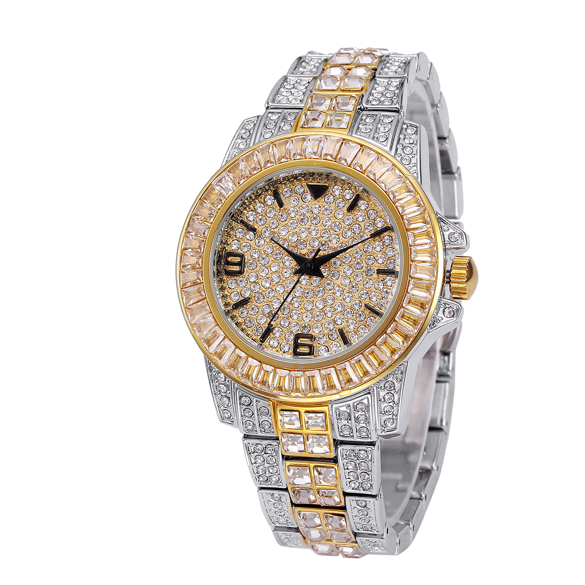 นาฬิกาควอตซ์หรูหราประดับเพชรเต - Jewelry Watches Men บทวิจารณ์และราคา