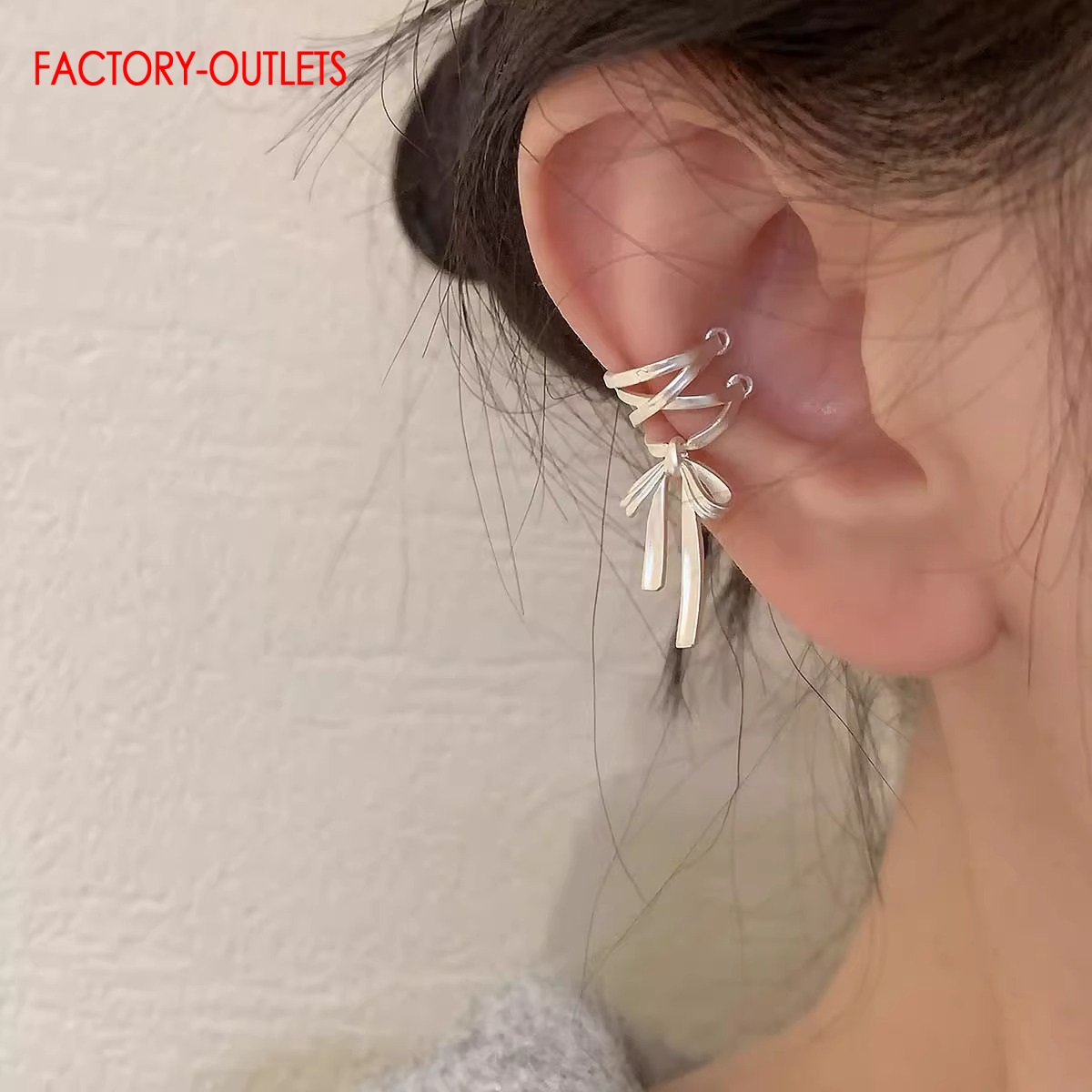 ต่างหูแบบหนีบ ไม่ต้องเจาะหู เง - Ear Cuff No Piercing บทวิจารณ์และราคา