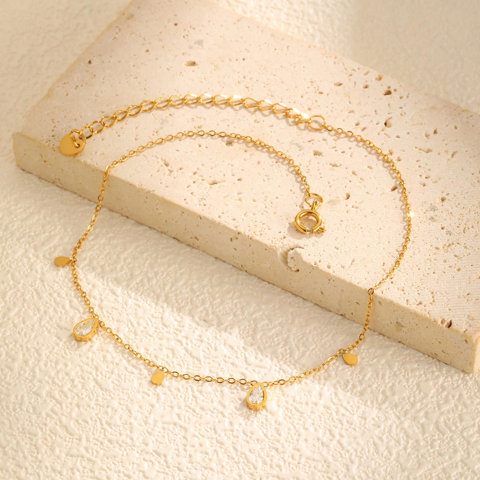Dainty Water Drop Zircon Ankle - Jc Jewelry & Watches บทวิจารณ์และราคา