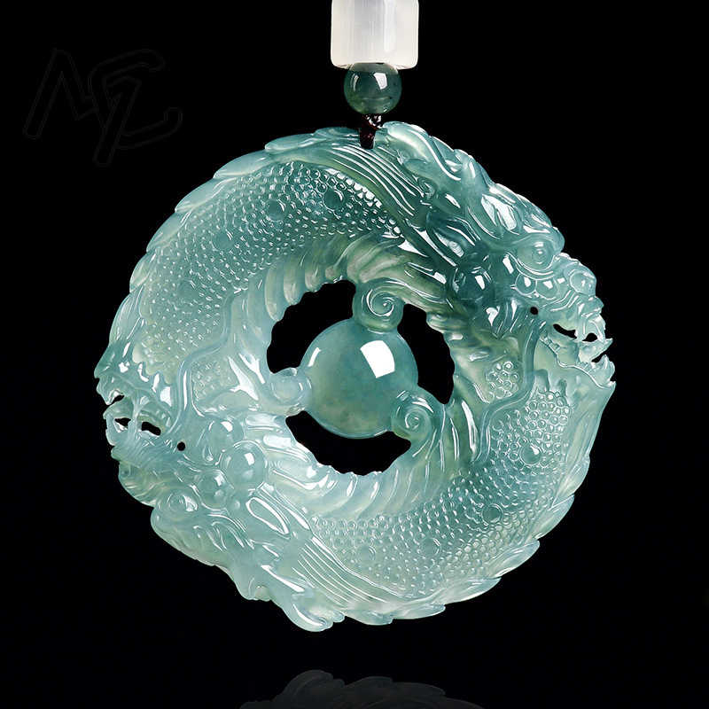 หยกธรรมชาติแท้ สีฟ้าน้ำทะเล หย - Jewelry & Watches Sp Z Oo Ul Frezerów 3 บทวิจารณ์และราคา