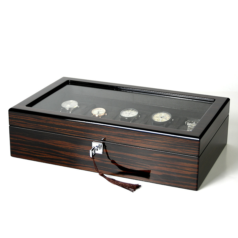 กล่องใส่นาฬิกาไม้เคลือบเงา Hxl - Watch Display Box บทวิจารณ์และราคา
