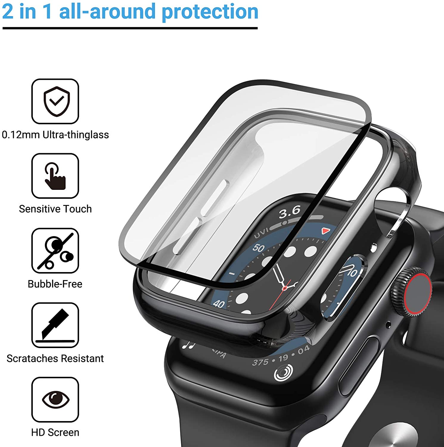 แก้ว + ฝาครอบสําหรับ Apple Wat - Jewelry Smart Watches บทวิจารณ์และราคา