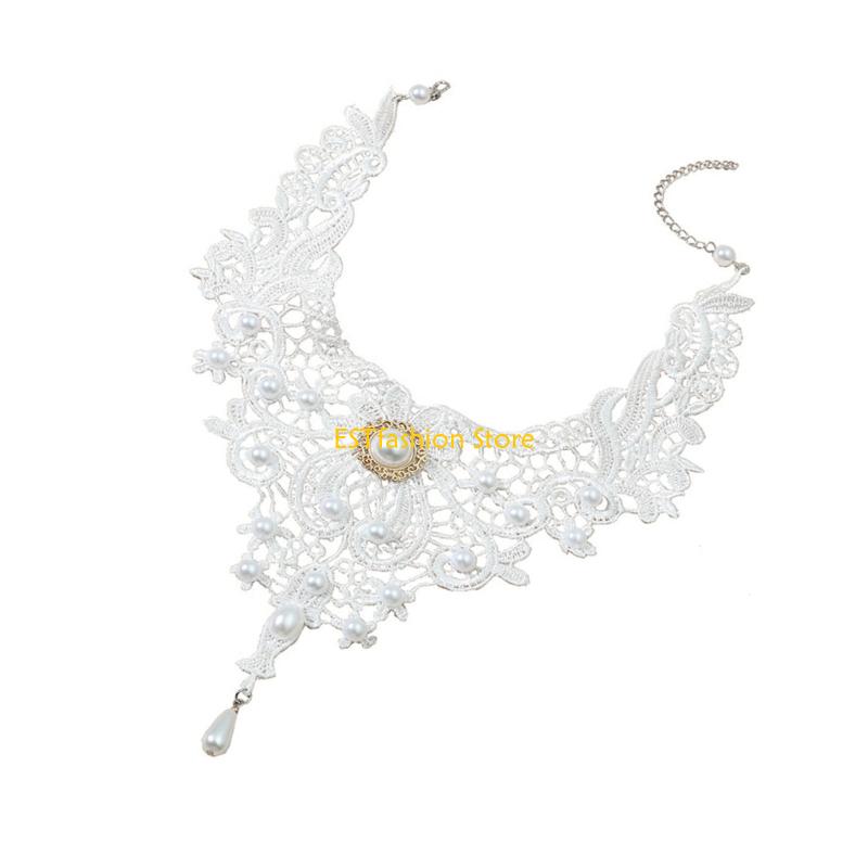 Y5GC ลูกไม้สร้อยคอ Choker Goth - Crystal Choker Necklace บทวิจารณ์และราคา