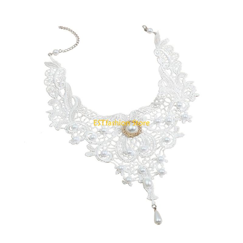 Y5GC ลูกไม้สร้อยคอ Choker Goth - Crystal Choker Necklace บทวิจารณ์และราคา