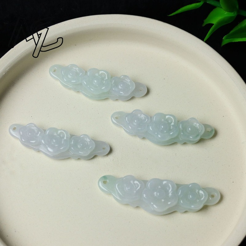 1 ชิ้น จี้หยกธรรมชาติรูปดอกไม้ - Jewelry & Watches Sp Z Oo Ul Frezerów 3 บทวิจารณ์และราคา