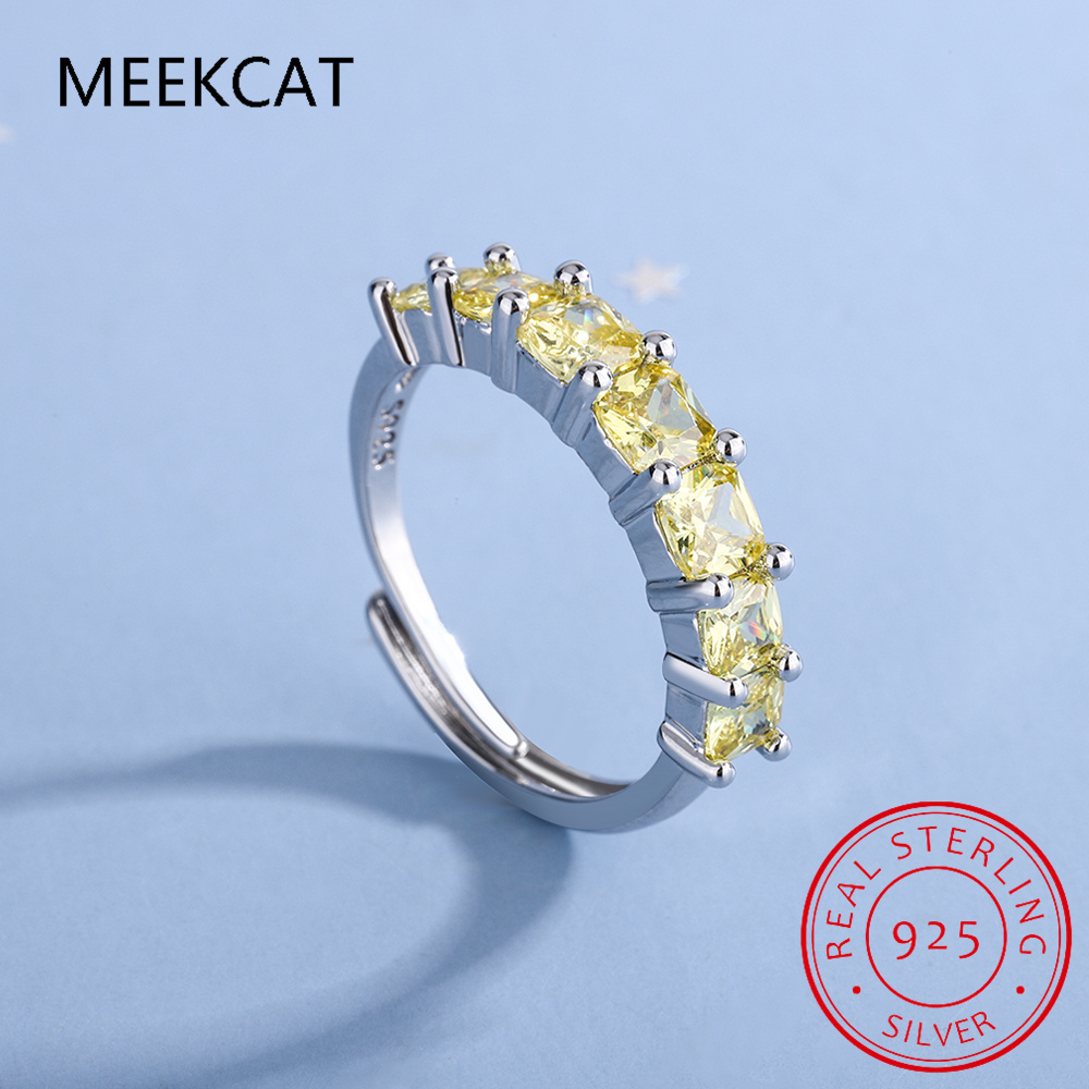 ปริ๊นเซส คัท น্যาชวล ยีโลว์ ซิ - Birthstone Ring Set บทวิจารณ์และราคา