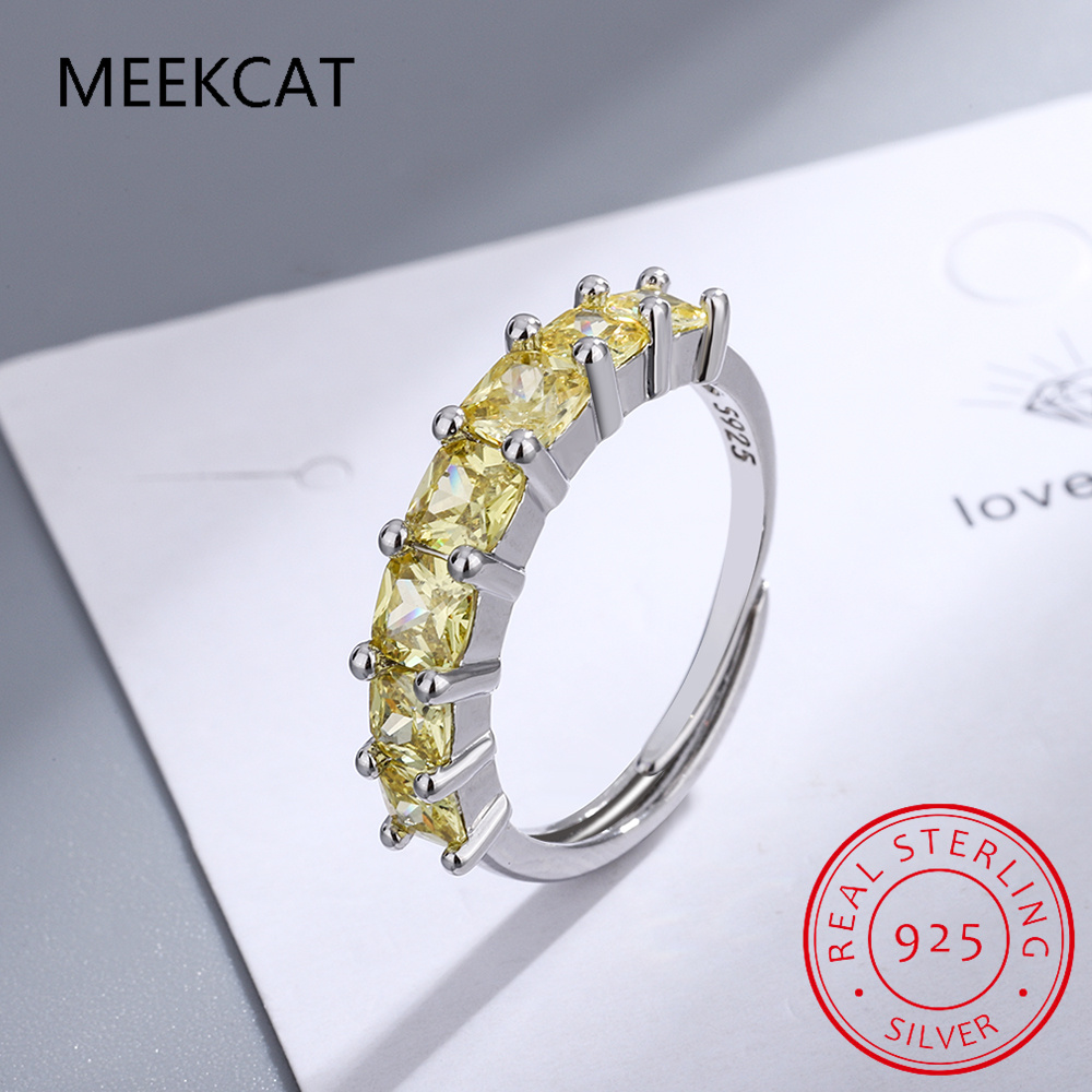 ปริ๊นเซส คัท น্যาชวล ยีโลว์ ซิ - Birthstone Ring Set บทวิจารณ์และราคา
