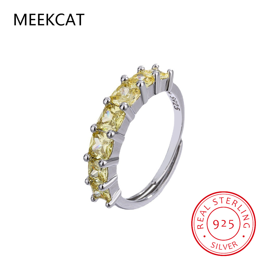 ปริ๊นเซส คัท น্যาชวล ยีโลว์ ซิ - Birthstone Ring Set บทวิจารณ์และราคา